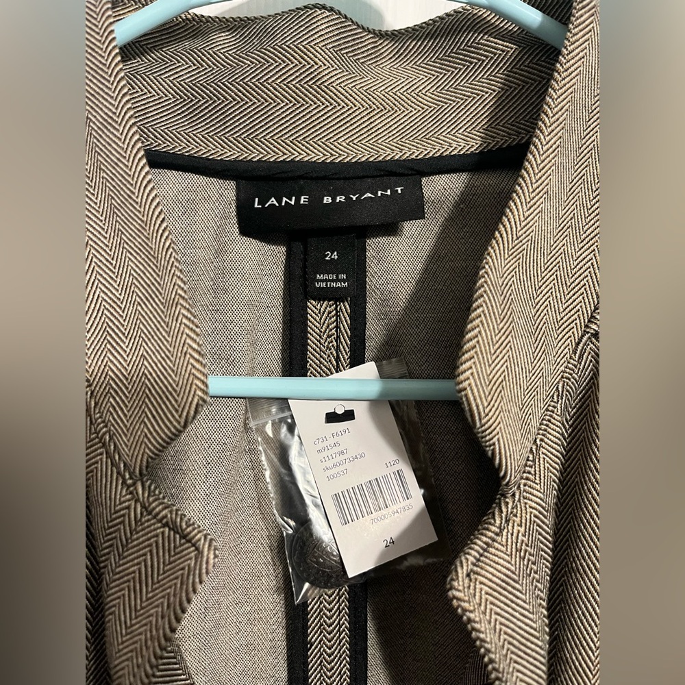 Lane Bryant Herringbone Blazer Sz 24 NWT - Picture 7 of 11